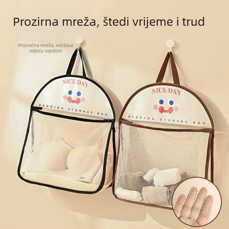 Vješeni organizator za donje rublje i čarape s mrežastim pretincima za ormar, vrata ili zid