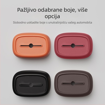 Silikonska kutija za maramice za auto s držačem za naslon sjedala i visećom torbicom na stražnjem dijelu sjedala, pokrov za sunčani vizir