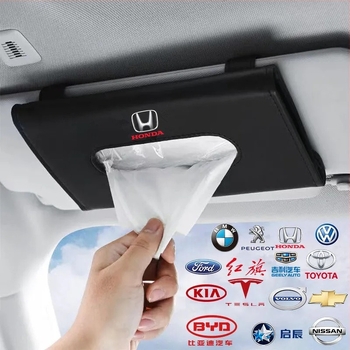 Kožna kutija za papir u automobilu, kompatibilna s Honda Accord, Civic, HR-V, CR-V, Fit i XRV