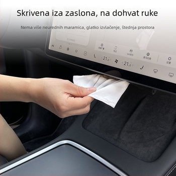 Skrivena viseća kutija za maramice u automobilu, kompatibilna s ažuriranom verzijom Model Y, YL i Modela 3