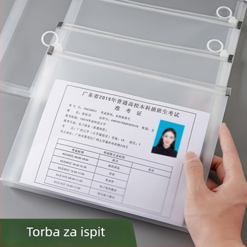 Prozirna plastična mapa s trodimenzionalnim dizajnom, velik kapacitet za uredske dokumente, račune i studentske ispite, format A4
