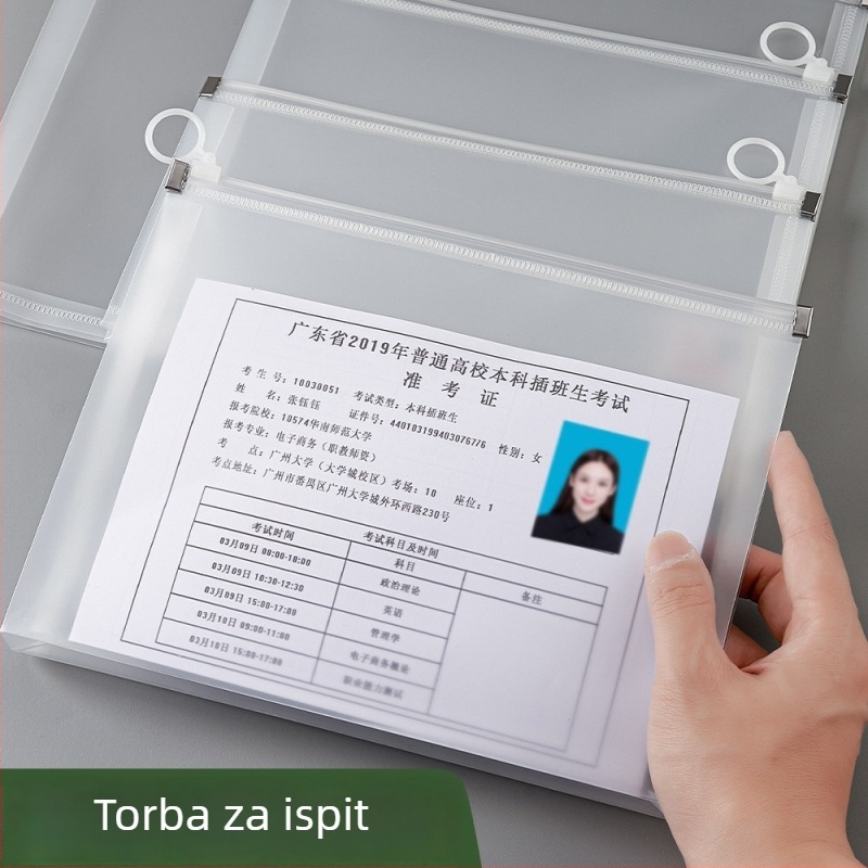Prozirna plastična mapa s trodimenzionalnim dizajnom, velik kapacitet za uredske dokumente, račune i studentske ispite, format A4