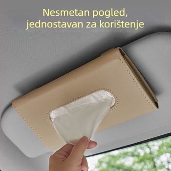Kožna kutija za maramice u automobilu – viseći organizator, sladak i kreativan za pohranu u vozilu