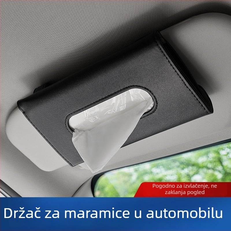 Kožna kutija za maramice u automobilu – viseći organizator, sladak i kreativan za pohranu u vozilu