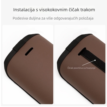 Kožni držač papirnatih maramica za automobil, viseći dizajn s trakom za naslon sjedala