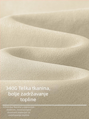 340 g dukserica od suede fleese, s okruglim izrezom, dugi rukavi, kontrastne linije, topla i ležerna