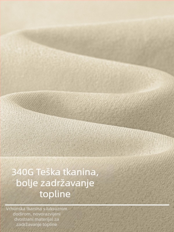 340 g dukserica od suede fleese, s okruglim izrezom, dugi rukavi, kontrastne linije, topla i ležerna