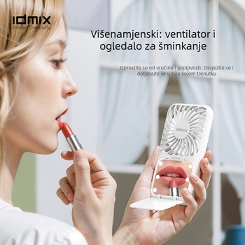 Ručni USB-prijenosni mini ventilator, 3 brzine, tih, s ugrađenom baterijom