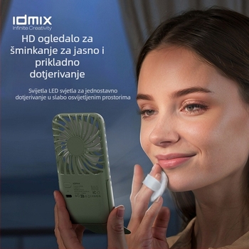 Ručni USB-prijenosni mini ventilator, 3 brzine, tih, s ugrađenom baterijom