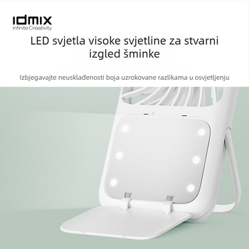 Ručni USB-prijenosni mini ventilator, 3 brzine, tih, s ugrađenom baterijom