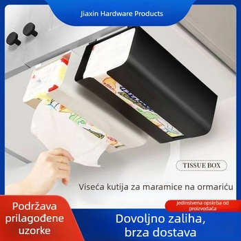 Magnetska kutija za maramice sa usisnom kopčom – organizator kupaonice i kuhinje za papirnate ubruse i vrećice