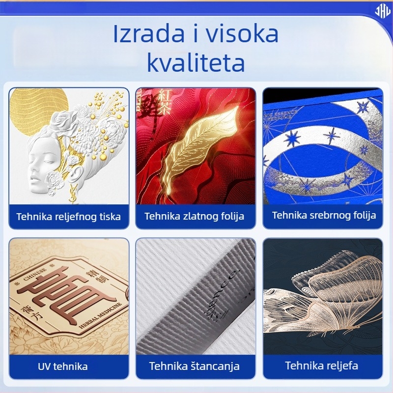 Jednolučna sklopiva kutija s magnetskim zatvaračem i ručkom, poklopac s preklopom, kozmetička ambalaža, čvrsta papirnata kutija za dar