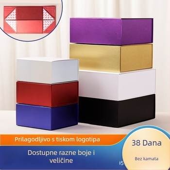Integrirana šarena sklopiva kutija za darove s magnetskim poklopcem, u obliku knjige