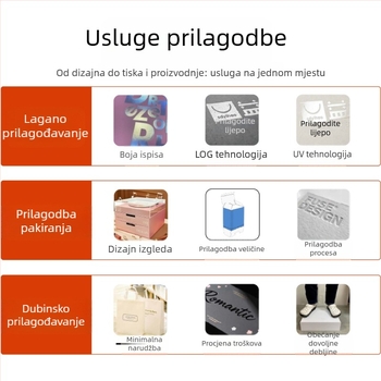 Premium jednoplošna sklopiva kutija za pohranu i poklon, s integriranom čvrstom kartonskom kutijom, po narudžbi