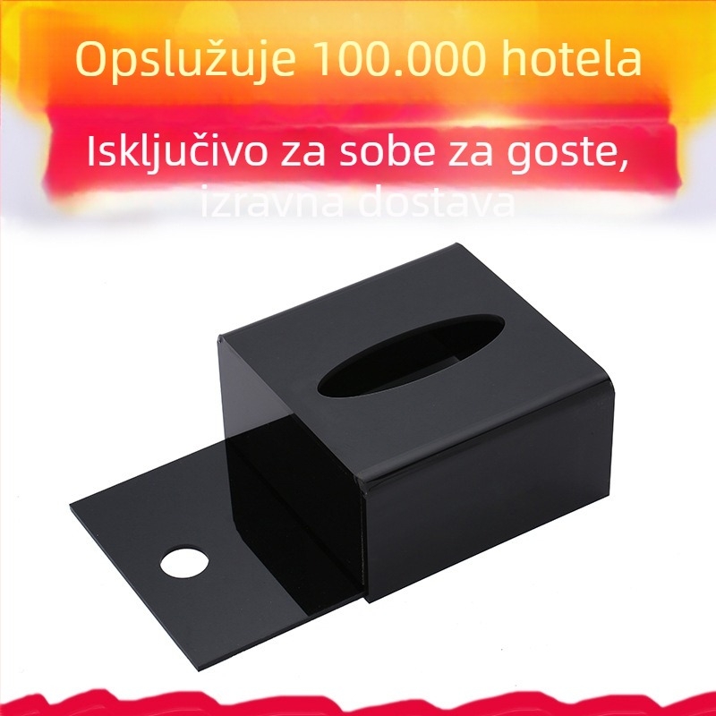 Akrilna kvadratna kutija za maramice za hotele i restorane, debela plastika, moderan dizajn
