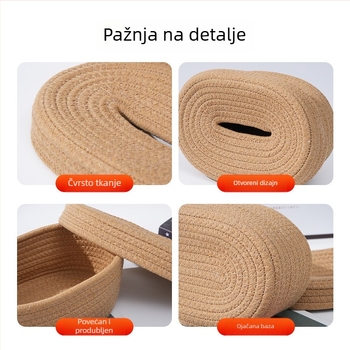 Kutija za maramice od pamukaste užadi – minimalistički dizajn za dom, dnevni boravak i blagovaonu, izvlačna kutija