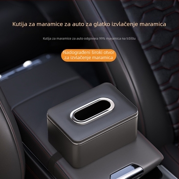 Kožna kutija za maramice za automobil, visi s naslona stražnjeg sjedala