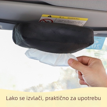 Kutija za maramice u automobilu, izvezena pliš, viseća, višenamjenski unutarnji dodatak