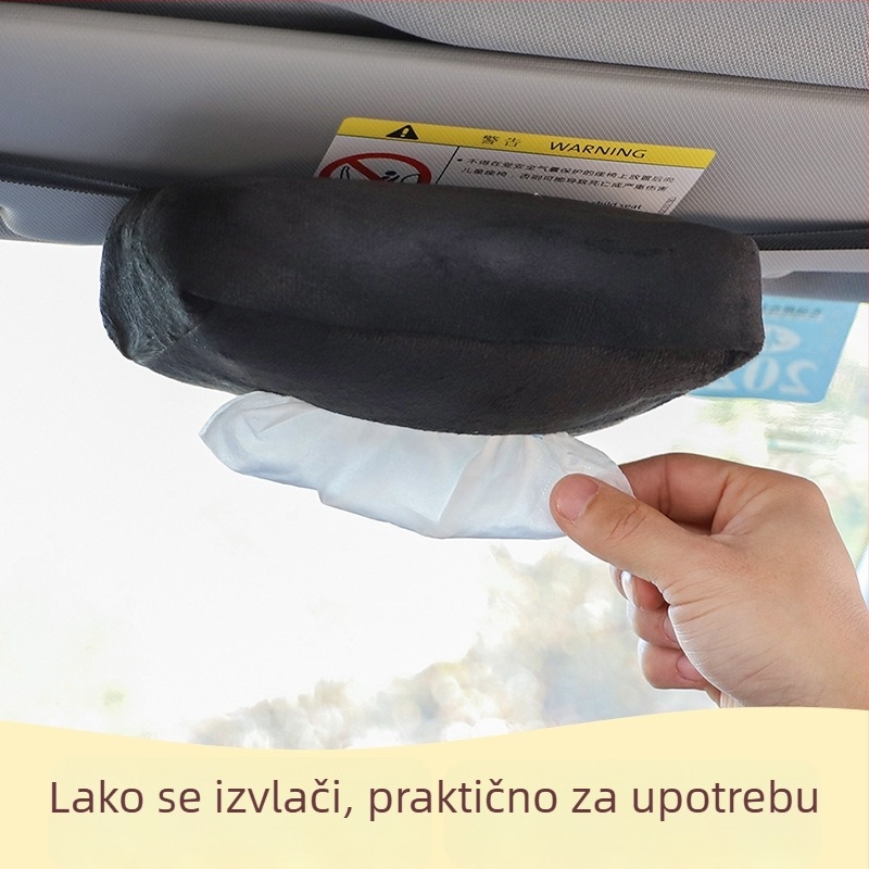 Kutija za maramice u automobilu, izvezena pliš, viseća, višenamjenski unutarnji dodatak