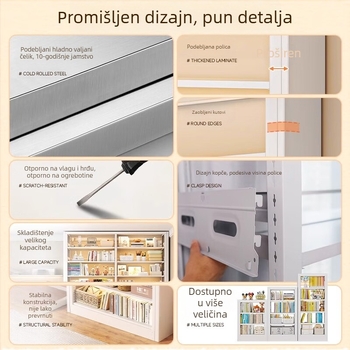Stojeći čelični regal za knjige, višeslojni, za dnevni boravak, jednostavan dizajn