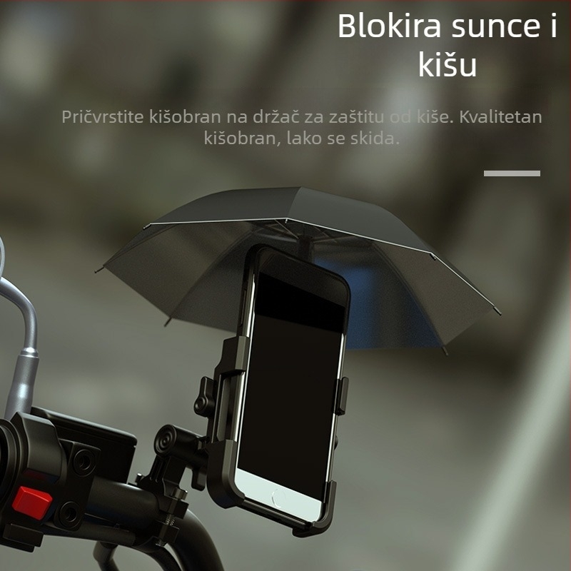 Držač za telefon s navigacijskim okvirom za električna vozila, aluminijska legura, držač kišobrana za motocikl i bicikl