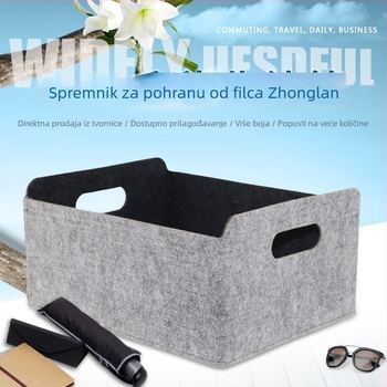 Košara od tvrdog filca, jedinstvene konstrukcije za dom, za časopise i sitne predmete