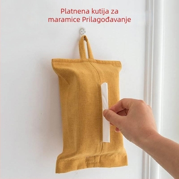 Platnena kutija za maramice, zidni držač, tekstilni držač za auto, za dom i restoran