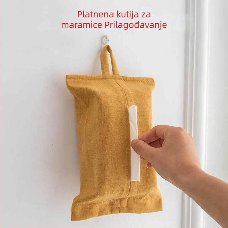 Platnena kutija za maramice, zidni držač, tekstilni držač za auto, za dom i restoran