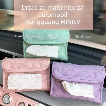 Kutija za maramice za auto, držač maramica, viseća torbica za unutrašnjost, sladak ukras