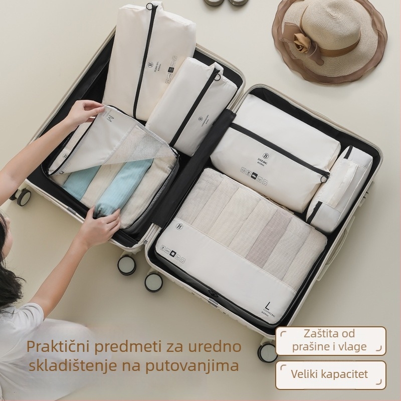 Set za putovanje za skladištenje – organizator za kofer i torbu za odjeću s velikim kapacitetom, vodootporan i kompresibilan