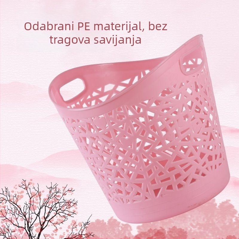 Velika plastična košara za skladištenje s modernim dizajnom, za kućnu upotrebu, velika zapremina za rublje i igračke