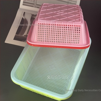 Pravokutni višestruki plastični koš za kuhinju, za ispiranje i ocjeđivanje povrća, svestran organizator. Dimenzije: 27×20×8 cm; 30,5×23×8,5 cm; 34×25,5×8,5 cm.