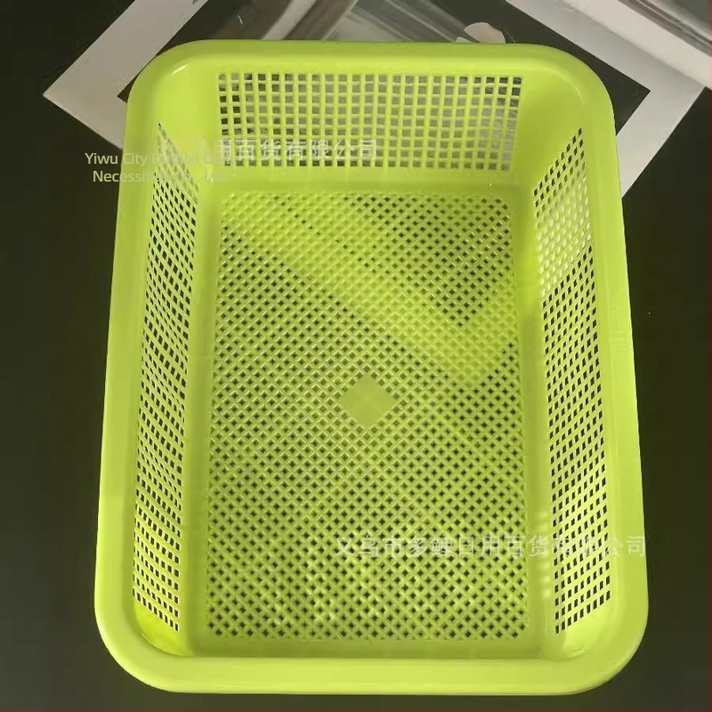 Pravokutni višestruki plastični koš za kuhinju, za ispiranje i ocjeđivanje povrća, svestran organizator. Dimenzije: 27×20×8 cm; 30,5×23×8,5 cm; 34×25,5×8,5 cm.