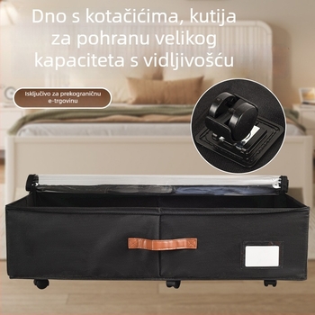 Kutija za pohranu ispod kreveta s kotačićima, otporna na prašinu, sklopivi organizer za odjeću i cipele