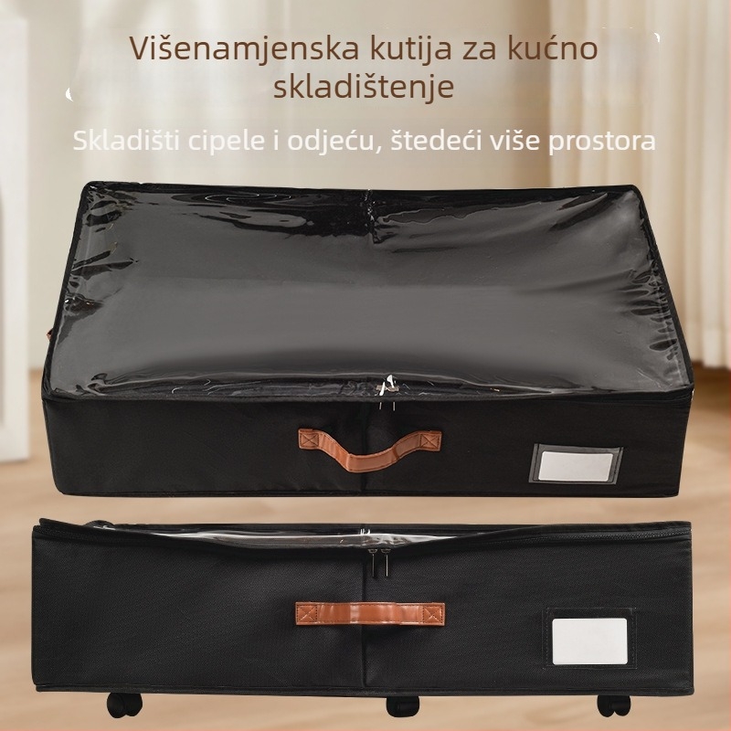 Kutija za pohranu ispod kreveta s kotačićima, otporna na prašinu, sklopivi organizer za odjeću i cipele