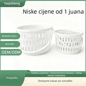 Debljeg plastični okrugli koš za voće s poklopcem