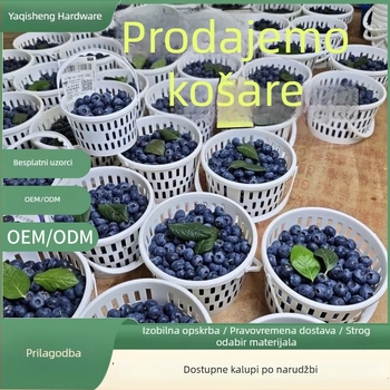 Debljeg plastični okrugli koš za voće s poklopcem