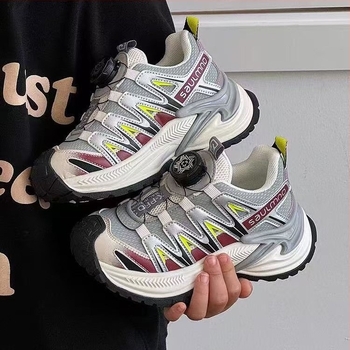 Dječje sportske tenisice 2025. jesensko-zimske, unisex dad shoes, prozračne, protuklizne, s rotirajućim zatvaračem za obuvanje