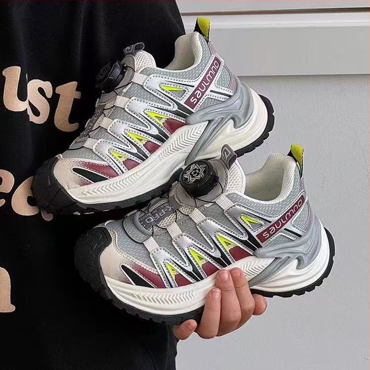 Dječje sportske tenisice 2025. jesensko-zimske, unisex dad shoes, prozračne, protuklizne, s rotirajućim zatvaračem za obuvanje