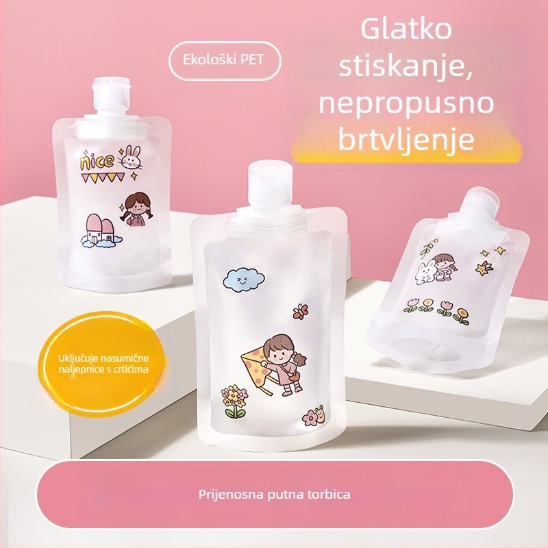 Prijenosna torbica za kozmetiku za putovanja — jednokratna uzorčna torbica za losion, šampon i gel za tuširanje