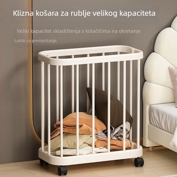 Prijenosni tiho koš za skladištenje s okretnim kotačićima, velik kapacitet, za igračke, fitness opremu i odjeću