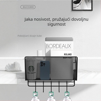 Zidni viseći spremnik za pohranu uz krevet s kukom