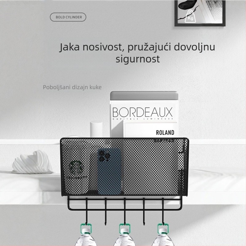 Zidni viseći spremnik za pohranu uz krevet s kukom