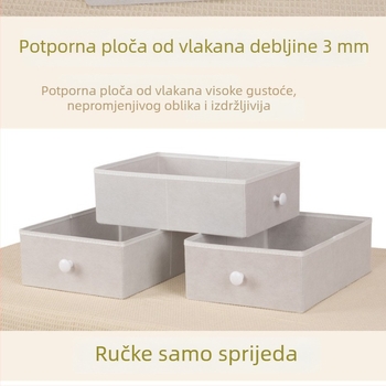 Sklopiva kutija za skladištenje od netkanog materijala, velik kapacitet, kućna uporaba, organizator s ladicama