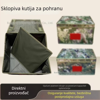 Kamuflažni sklopivi kutija za pohranu – za vojnu obuku i organizaciju opreme, zelena