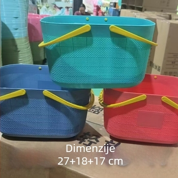 Plastični prijenosni koš za kupaonicu za pohranu higijenskih potrepština