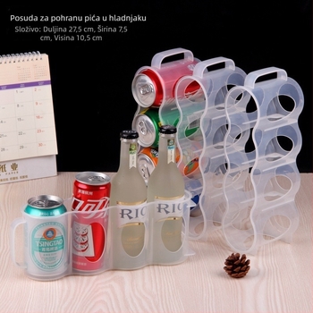 Organizator za limenke u hladnjaku, plastična košarica za pohranu pića, japanski stil