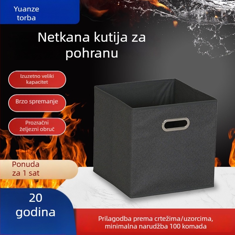 Prilagodljiva kutija za odlaganje odjeće, sklopiva, s velikim kapacitetom, od netkane tkanine