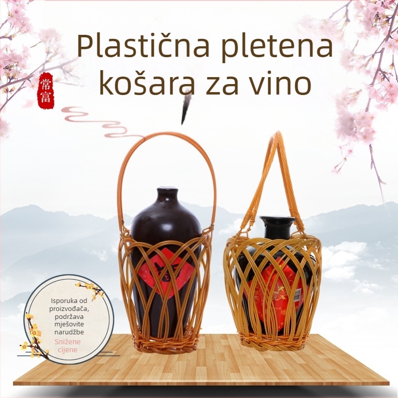 Na skladištu: Koš za vino od plastično pletene tkanine, nosivost do 5 kg