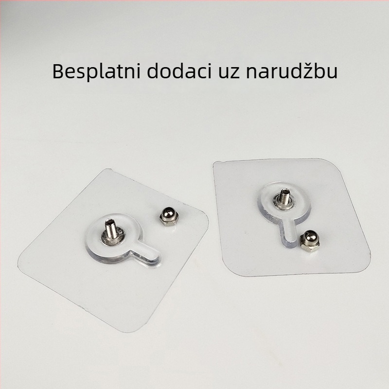 Akrilna zidna polica u obliku U za kozmetiku, bez bušenja, za kupaonicu